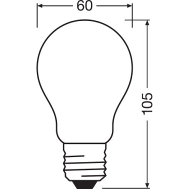 054240 LAMPARA STANDARD FIL LED MATE REGULABLE E27 7W 2700K RETROFIT OSRAM