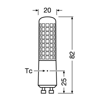 607378 LAMPARA TUBULAR LED DIMABLE GU10 7W 2700K SPECIAL T LEDVANCE