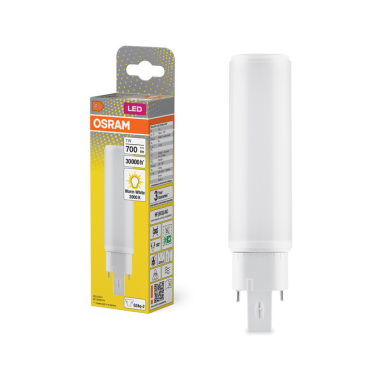 559127 LAMPARA LED G24Q2 7W 3000K DULUX D/E OSRAM