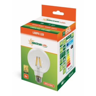 WOJ13868 LAMPARA GLOBO LED CRISTAL 8W 2700K 125mm
