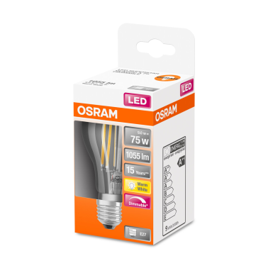 436886 LAMPARA STANDARD FIL LED REGULABLE E27 8,5W 2700K RETROFIT OSRAM