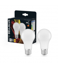 157026 2u LAMPARA STANDARD LED E27 8,5W 2700K BELLALUX