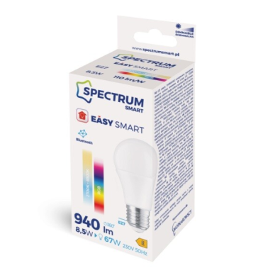 WOJ+14628 LAMPARA STANDARD LED 8,5W E27 SMART REG RGB SPECTRUM