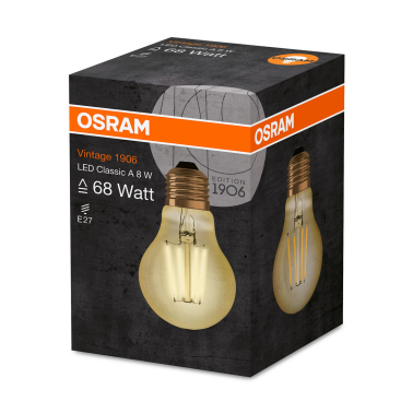 293359 LAMPARA STANDARD FILAMENTO LED E27 8W 2500K VINTAGE 1906 OSRAM