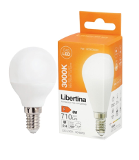 600005001 LAMPARA ESFERICA LED E14 8W 3000K LIBERTINA