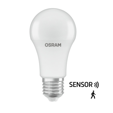 129346 LAMPARA STANDARD LED SENSOR MOVIMIENTO E27 8,8W 4000K OSRAM