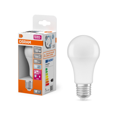 129346 LAMPARA STANDARD LED SENSOR MOVIMIENTO E27 8,8W 4000K OSRAM