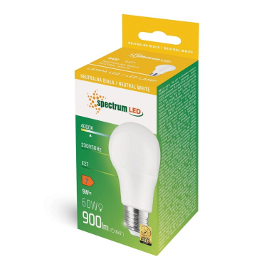 WOJ14611 LAMPARA STANDARD LED 9W E27 4000K SPECTRUM