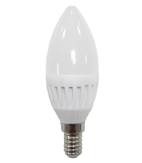 120648 BOMBILLA VELA CERAMICA E14 C37 9W 1000lm 6000K B&B