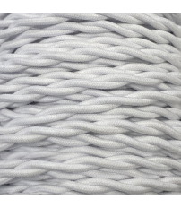 50m ROLLO CABLE TRENZADO ALGODON BLANCO