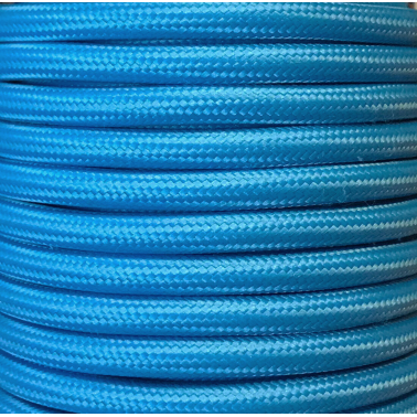CIR62CM15 25 MTS CABLE TEXTIL LISO AZUL CELESTE MA