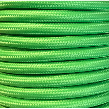 CIR62CM31 15 MTS CABLE TEXTIL LISO VERDE CLARO MAT