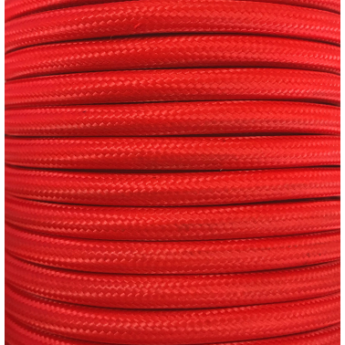 CIR62CM24 5m CABLE TEXTIL LISO ROJO MATE