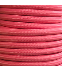 CIR62CM36 5m CABLE TEXTIL LISO ROSA MATE