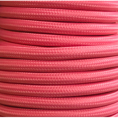 CIR62CM36 5m CABLE TEXTIL LISO ROSA MATE