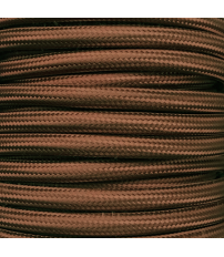 CIR62CM20 5m CABLE TEXTIL LISO MARRÓN MATE