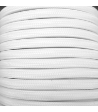 CIR62CM01 5m CABLE TEXTIL LISO BLANCO  MATE