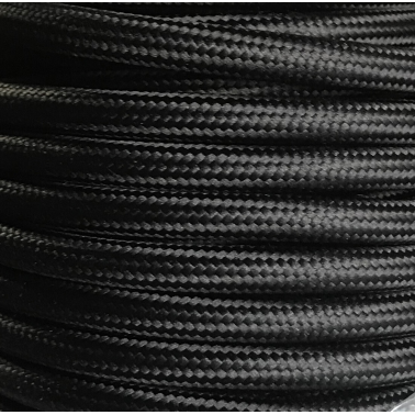 CIR62CM13 25m CABLE TEXTIL LISO NEGRO MATE