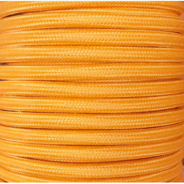 CIR62CM33 5 MTS CABLE TEXTIL LISO NARANJA CLARO MT