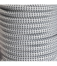 CIR62CM01/13 15 MTS CABLE TEXTIL DUERO BLANCO/NEGR
