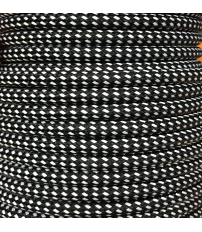 CIR62CM13/01 25 MTS CABLE TEXTIL DUERO NEGRO/BLANC