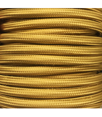 CIR62CTS17 5m CABLE TEXTIL LISO DORADO BRILLO