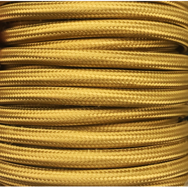 CIR62CTS17 5m CABLE TEXTIL LISO DORADO BRILLO