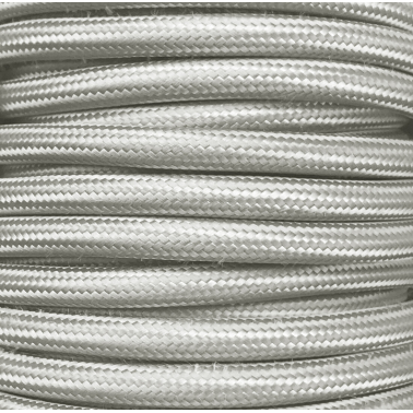 CIR62CTS53 5m CABLE TEXTIL LISO PLATA BRILLO