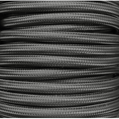 CIR62CTS55 25m CABLE TEXTIL LISO GRIS BRILLO