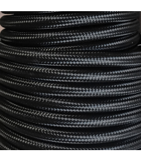 CIR62CTS56 5 MTS CABLE TEXTIL LISO NEGRO BRILLO