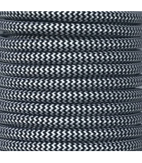 CIR62CTS73/56 5m CABLE TEXTIL ZIGZAG NEGRO/BLAO