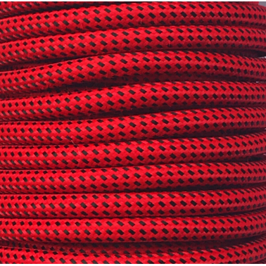 CIR62CTS25/56 5 MTS CABLE TEXTIL DUERO ROJO/NEGRO