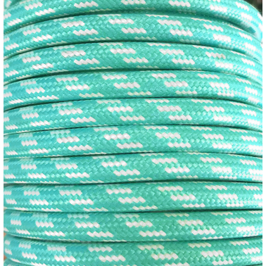 CIR62CM28/01 25 MTS CABLE TEXTIL FENIX MENTA/BLANC