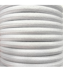 CIR62AL01 15m CABLE TEXTIL BLANCO ALGODON LISO