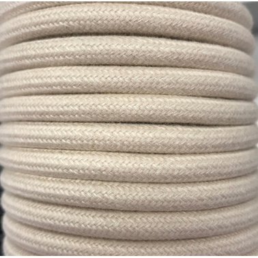 CIR62AL02 25m CABLE TEXTIL BEIGE ALGODON LISO