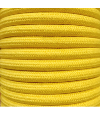 CIR62AL04 5m CABLE TEXTIL AMARILLO ALGODON LISO