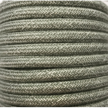 CIR62BA01 5m CABLE TEXTIL BATIDO VERDE OSCURO