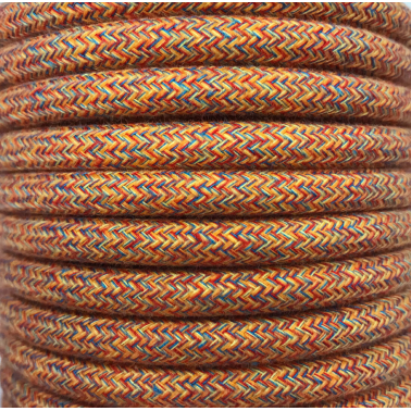 CIR62BA03 5m CABLE TEXTIL BATIDO MULTICOLOR