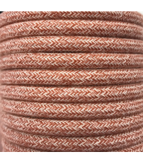 CIR62BA07 5m CABLE TEXTIL BATIDO MARRON ALGODON