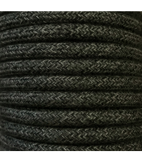 CIR62BA12 25m CABLE TEXTIL BATIDO NEGRO ALGODON