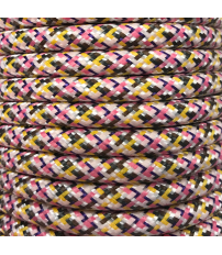 CIR62PI05 25m CABLE TEXTIL ROSA PIXEL BRILLO