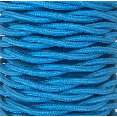 CABEXT2P04 5m CABLE TEXTIL TRENZADO AZUL TURQUESA