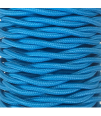 CABEXT2P04 15m CABLE TEXTIL TRENZADO TURQUESA