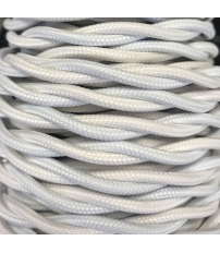 CABEXT2P01 5m CABLE TEXTIL TRENZADO BLANCO