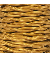 CABEXT2R05 5m CABLE TEXTIL TRENZADO DORADO