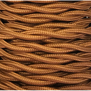 CABEXT2R06 5m CABLE TEXTIL TRENZADO ORO VIEJO