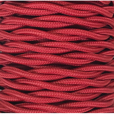 CABEXT2R18 5m CABLE TEXTIL TRENZADO GRANATE