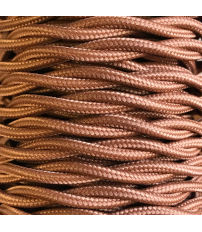 CABEXT2P11 5m CABLE TEXTIL TRENZADO MARRON
