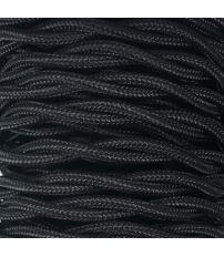 CABEXT2P19 25m CABLE TEXTIL TRENZADO NEGRO