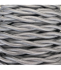 CABEXT2R13 15m CABLE TEXTIL TRENZADO PLATA